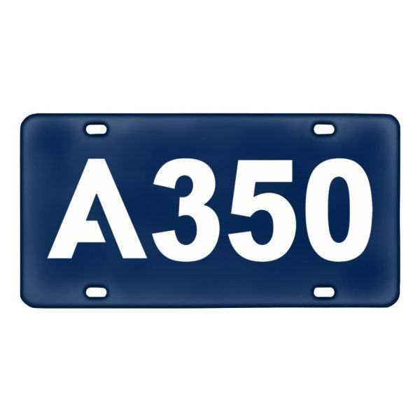 A350 Flat Text Designed Metal (License) Plates For Cheap