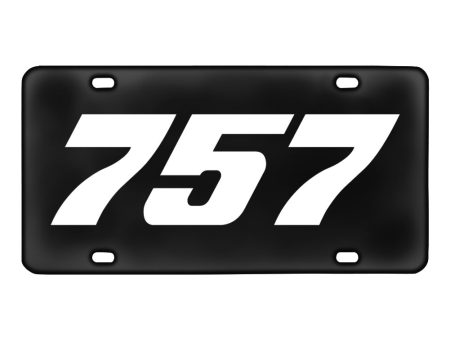 757 Flat Text Designed Metal (License) Plates For Sale