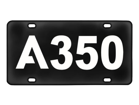 A350 Flat Text Designed Metal (License) Plates For Cheap