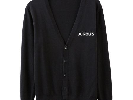 Airbus & Text Designed Cardigan Sweaters Cheap