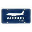 Airbus A320 Printed Designed Metal (License) Plates Online now