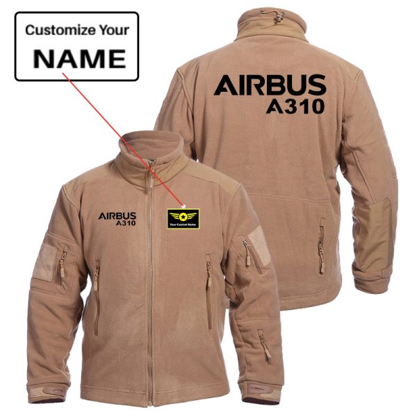 Airbus A310 & Text Designed Fleece Military Jackets (Customizable) Sale