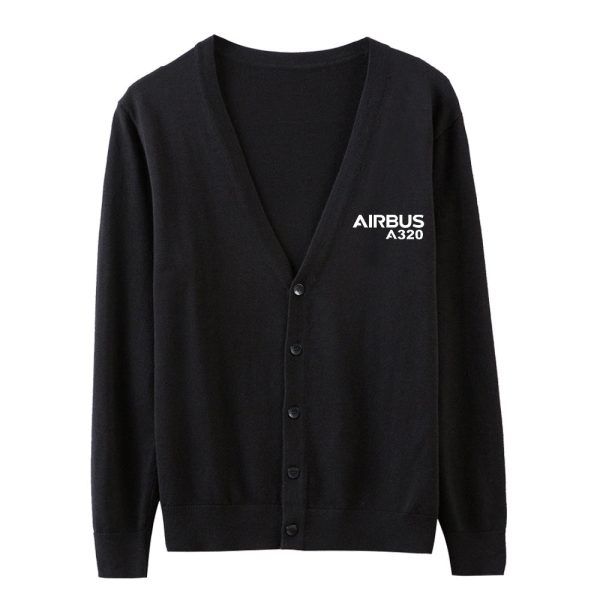 Airbus A320 & Text Designed Cardigan Sweaters Online Hot Sale