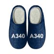 A340 Flat Text Designed Cotton Slippers Online Hot Sale