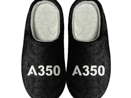 A350 Flat Text Designed Cotton Slippers on Sale