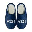 A321 Flat Text Designed Cotton Slippers For Discount