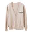 Airbus & Text Designed Cardigan Sweaters Cheap